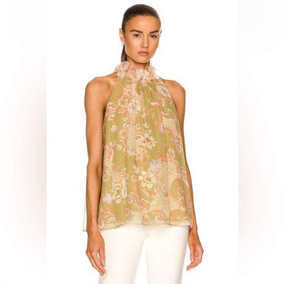 ZIMMERMANN
Postcard Sleeveless Blouse Color: Swirl Floral Sage - Picture 2 of 3